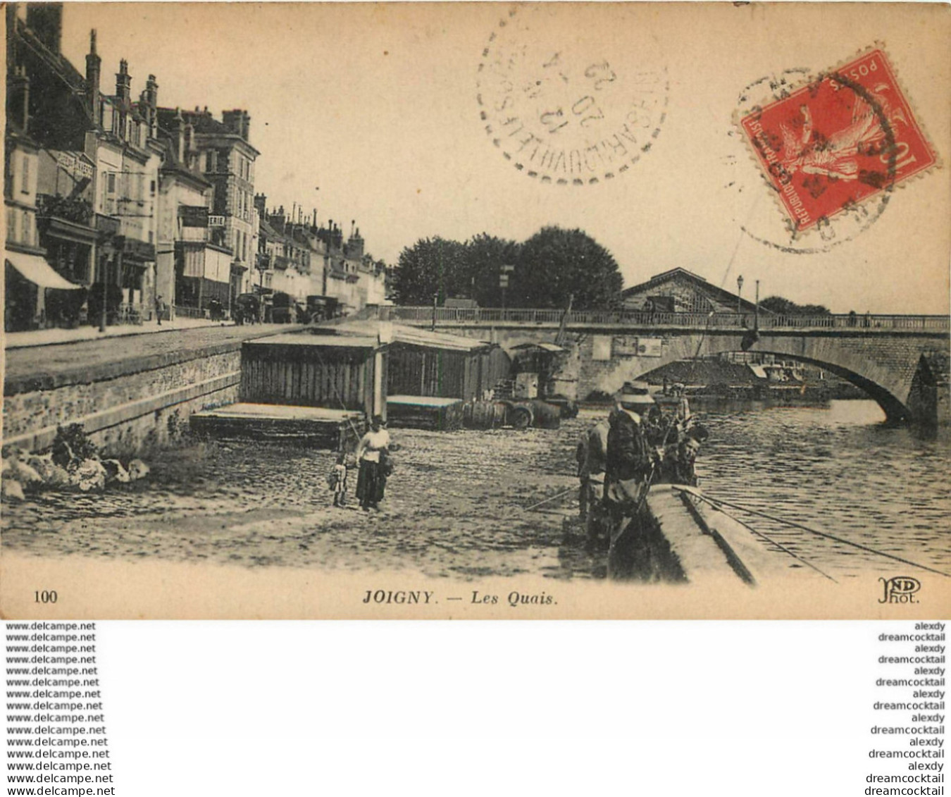 89 JOIGNY. Les Quais Avec Pêcheurs à La Ligne 1922 - Couhe