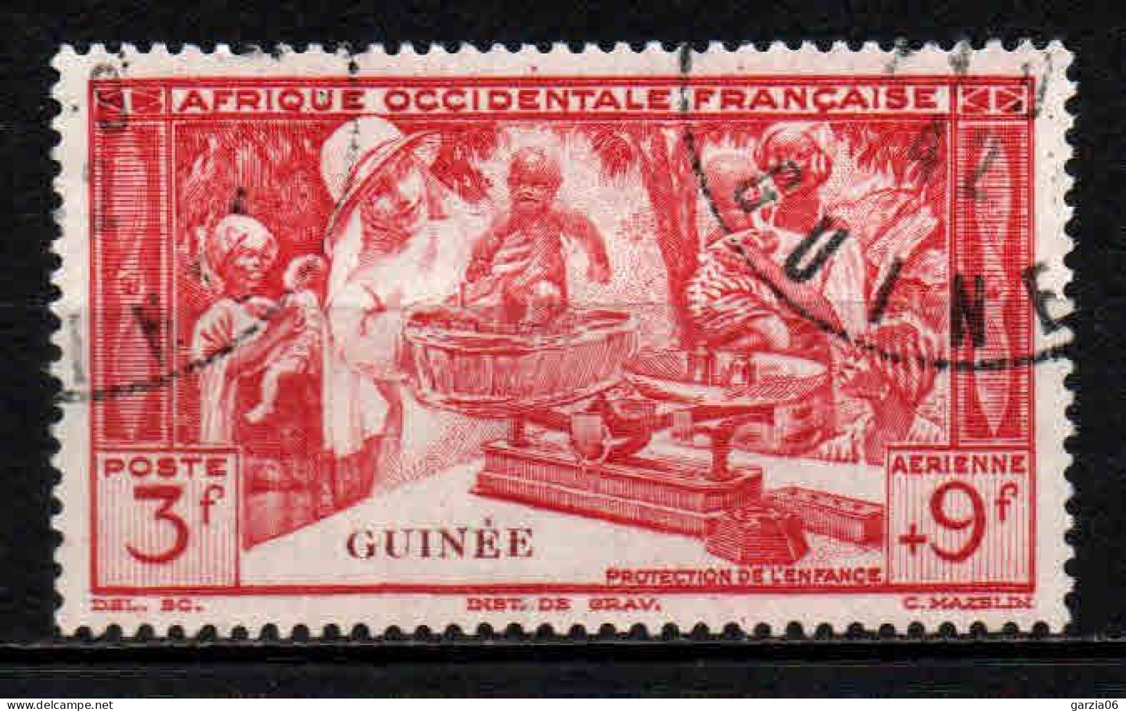 Guinée  - 1942 - Protection De L' Enfance   - PA 8 - Oblit - Used - Oblitérés