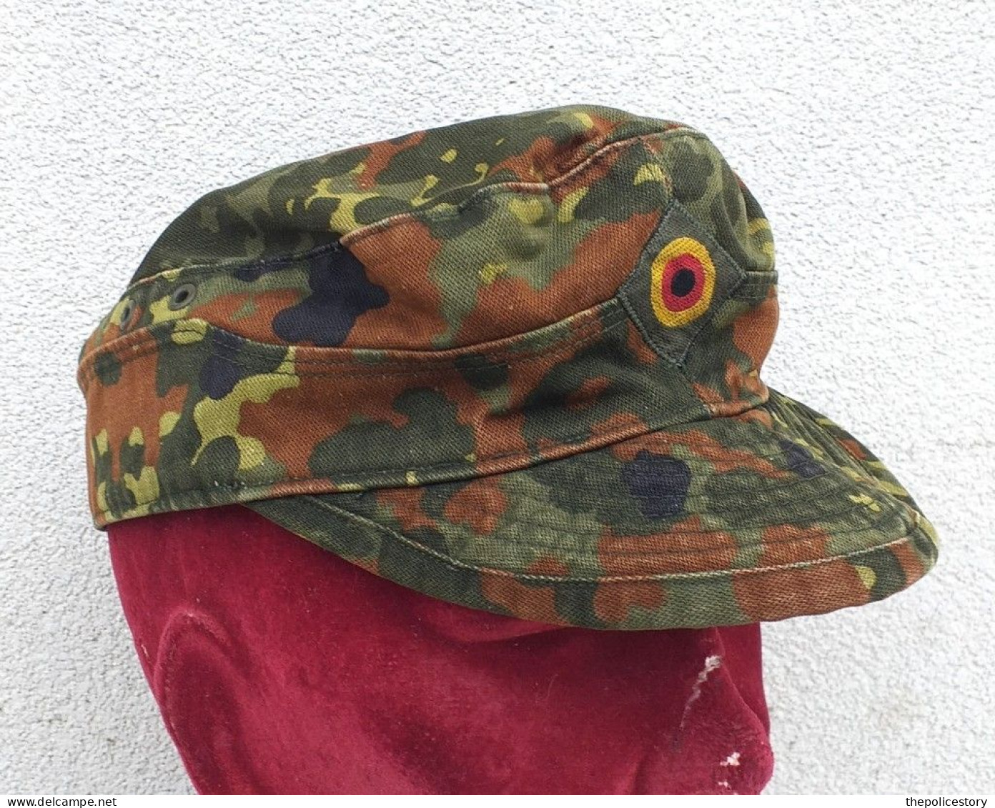 Berretto Da Campo Tedesco Bundeswehr Mimetismo Flecktarn Tg. 57 Circa - Casques & Coiffures