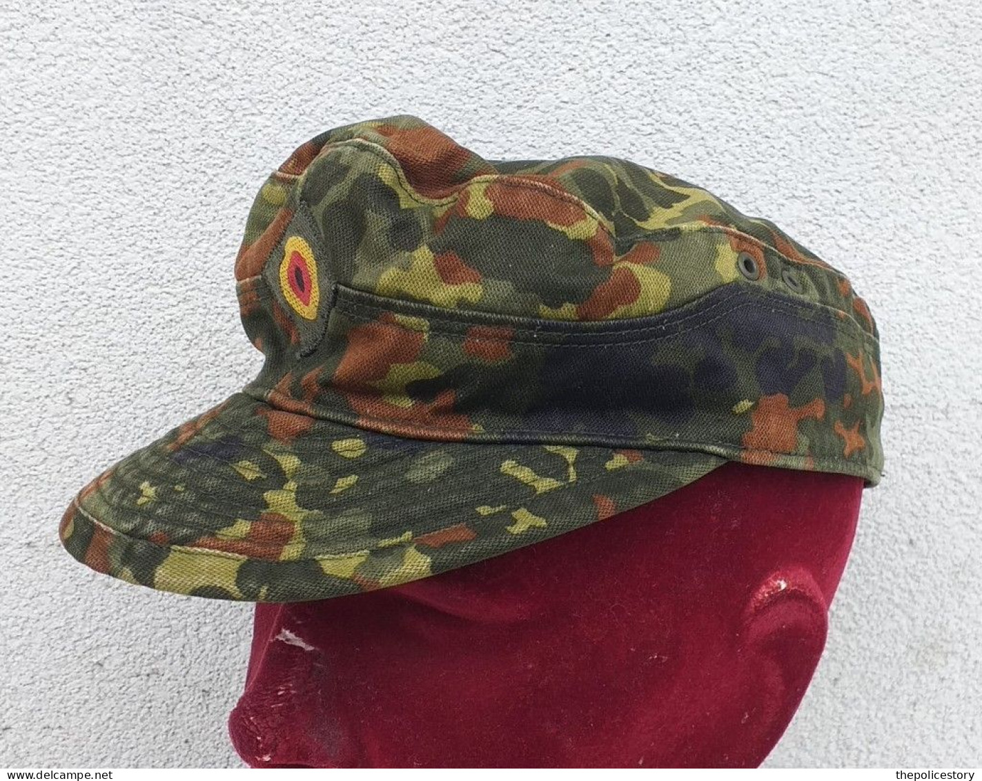 Berretto Da Campo Tedesco Bundeswehr Mimetismo Flecktarn Tg. 57 Circa - Cascos