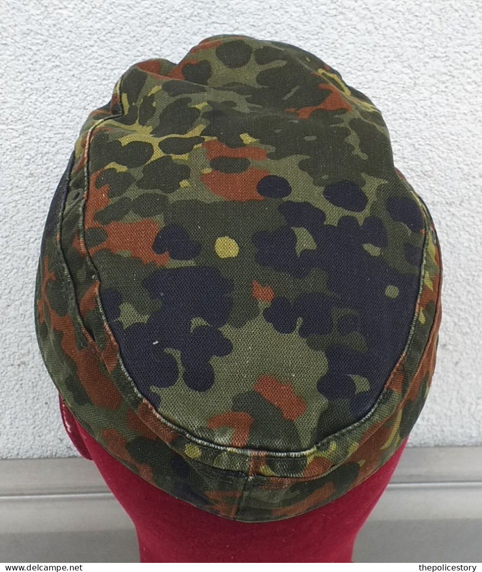 Berretto Da Campo Tedesco Bundeswehr Mimetismo Flecktarn Tg. 57 Circa - Hoeden