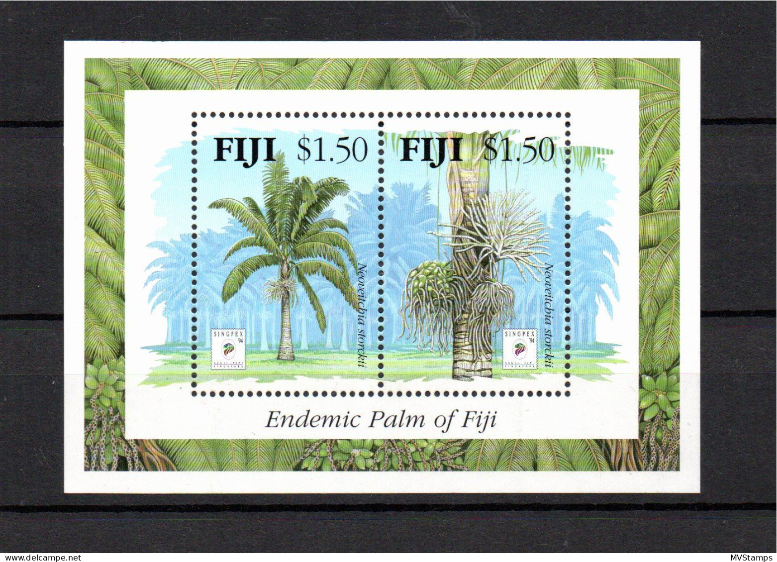 Fiji 1994 Sheet Flowers/Trees Stamps (Michel Block 13) MNH - Fidji (1970-...)