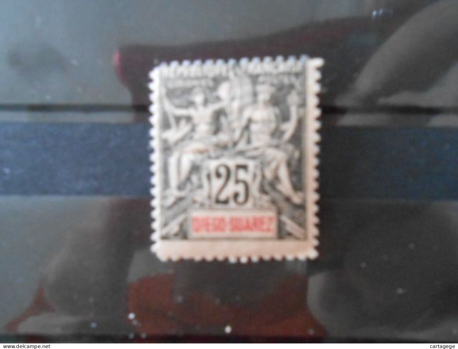 DIEGO-SUAREZ YT 45 ALLEGORIE 25c Noir S.rose* - Unused Stamps