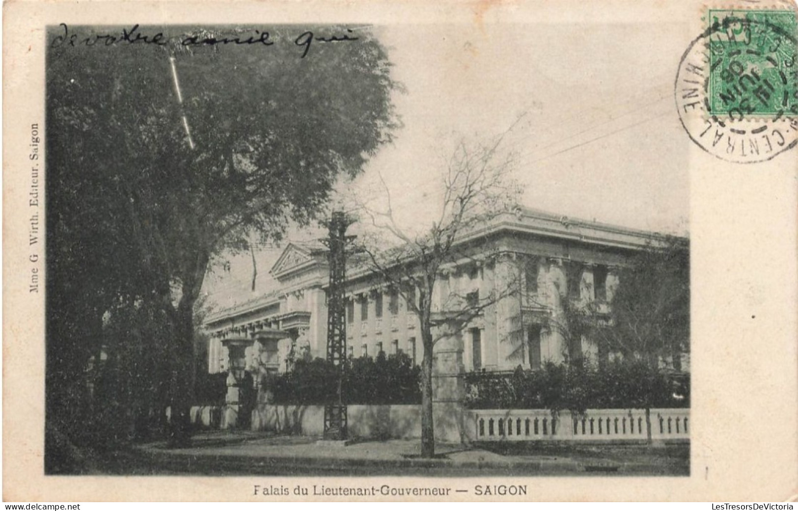 VIET NAM - Saigon - Vue Générale Du Palais Du Lieutenant-gouverneur - Carte Postale Ancienne - Vietnam