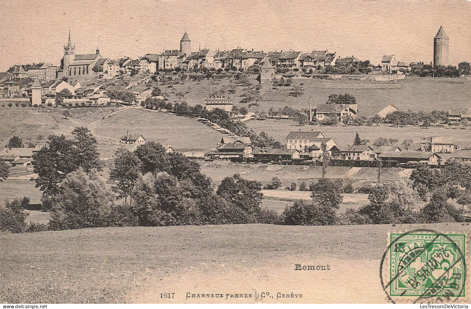 SUISSE - Romont - Vue Sur La Ville De Romont - Carte Postale Ancienne - Romont