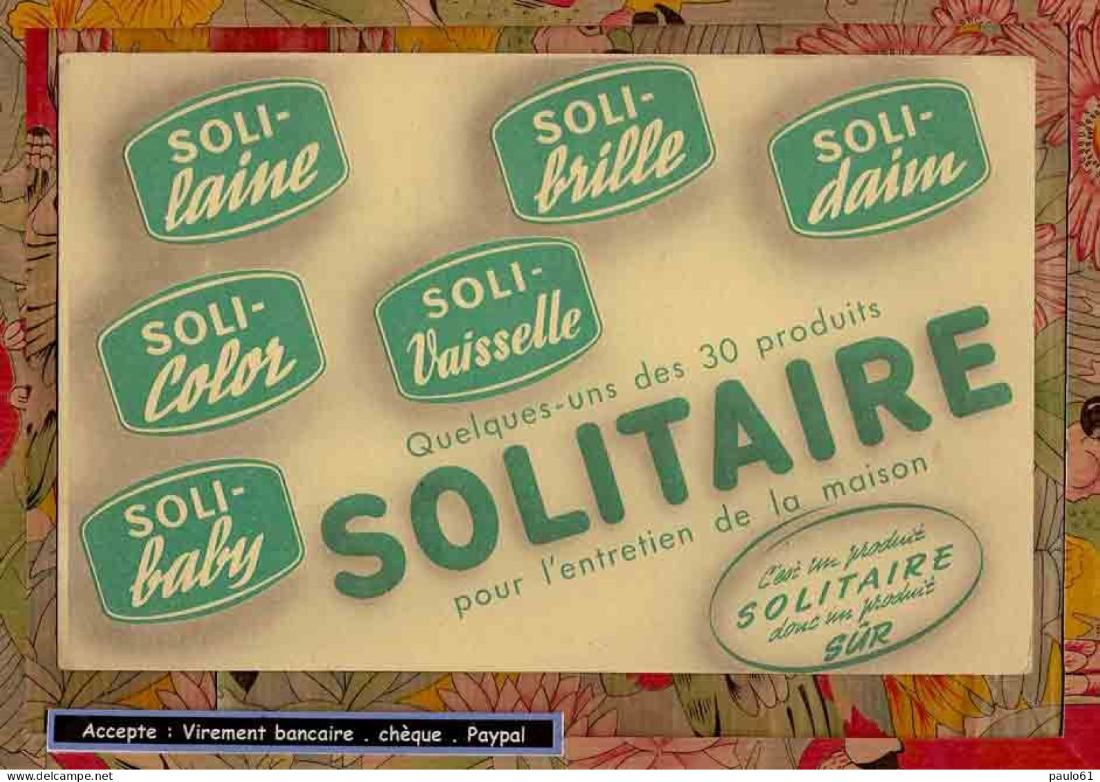 BUVARD & Blotting Paper :  Produit SOLITAIRE Solivaisselle - Produits Ménagers