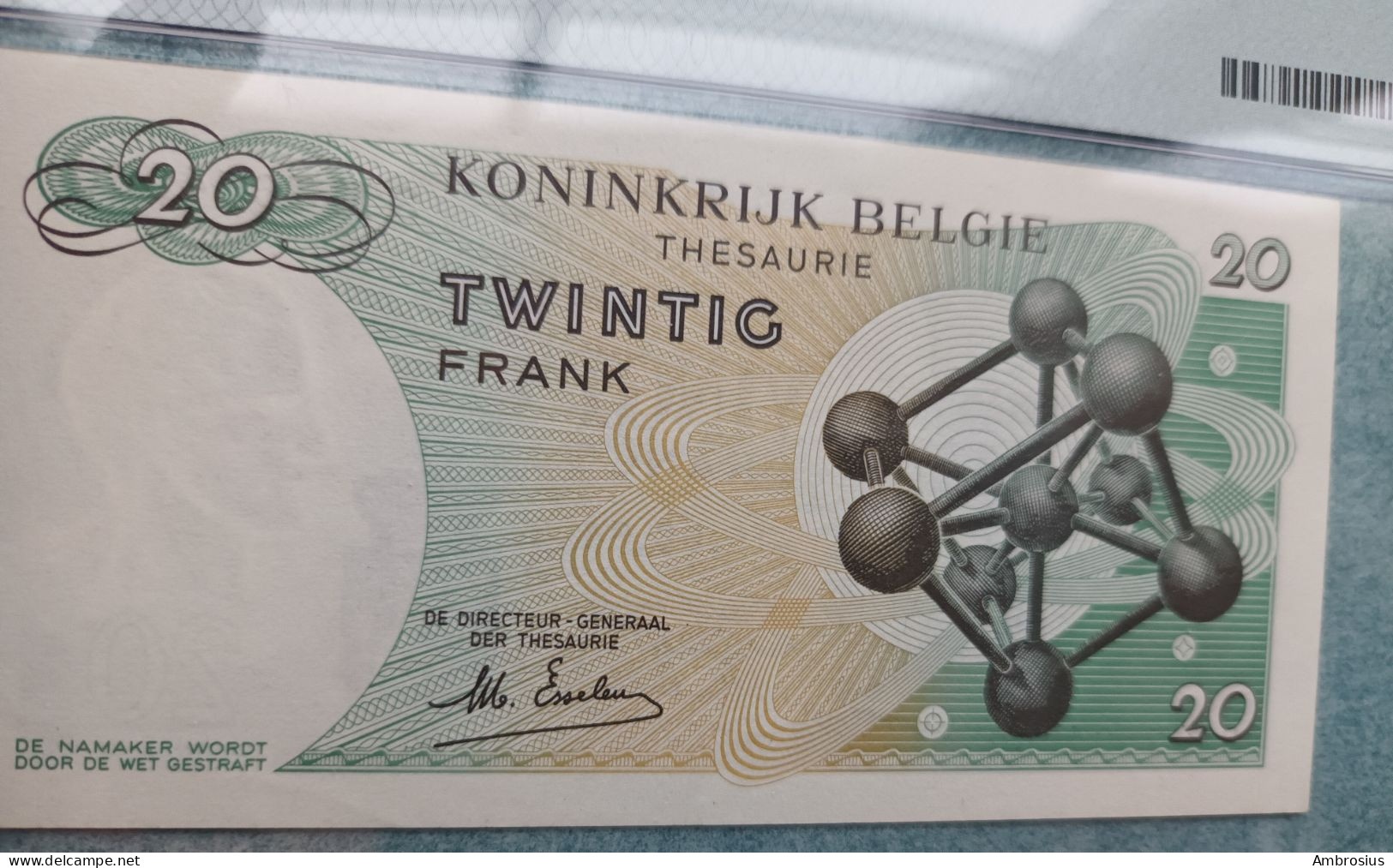 Belgique ▪︎ P138▪︎ Banque Nationale 20 Francs King Baldwin PMG 66 EPQ !! - Autres & Non Classés