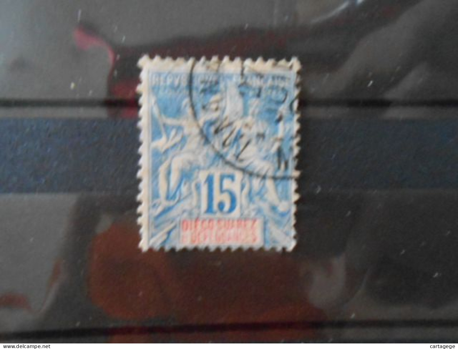 DIEGO-SUAREZ YT 30 ALLEGORIE 15c Bleu - Used Stamps