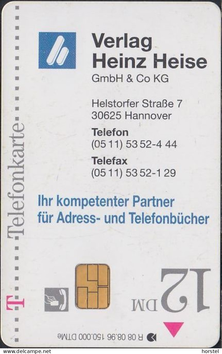 GERMANY R08/96 - Das Örtliche Telefonbuch - Verlag Heinz Heise - Hannover - R-Series: Regionale Schalterserie