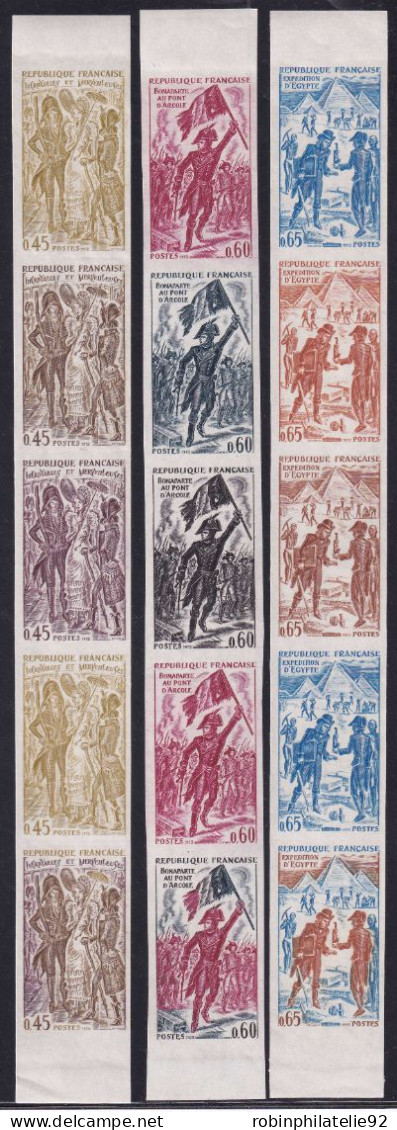 France Essais De Couleur N°1729 /1731 Histoire De France  3 Bandes De 5 Essais De Couleur Bdf Qualité:** - Sonstige & Ohne Zuordnung