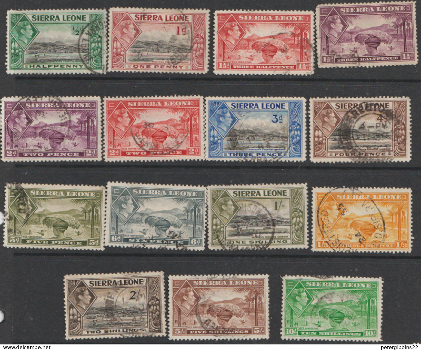 Sierra  Leone   1938  SG  188-99  Fine Used - Sierra Leone (...-1960)