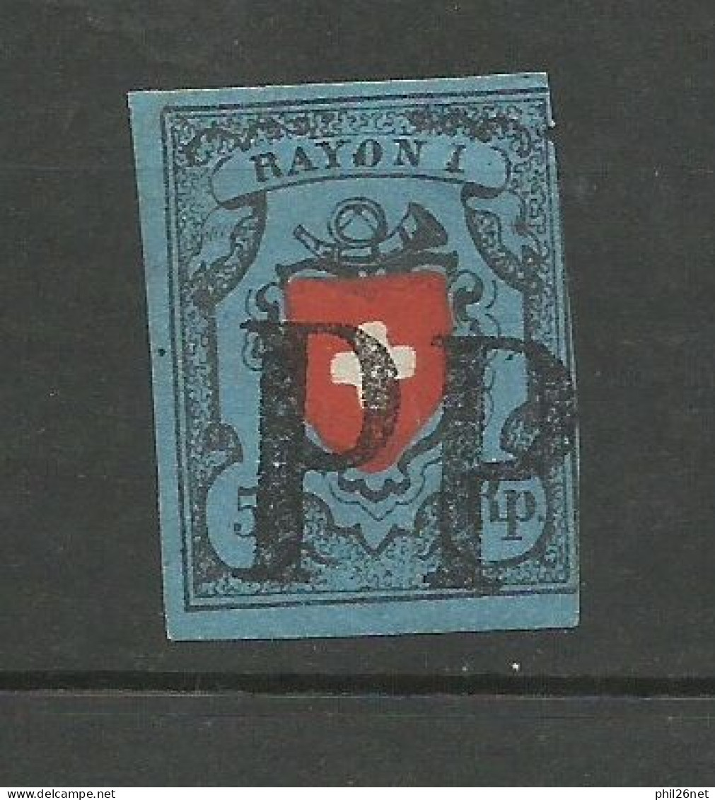 Suisse  N° 14  Oblitéré  PP   AB/ 2ème Choix    Voir Scans    Soldé ! ! ! - 1843-1852 Federal & Cantonal Stamps