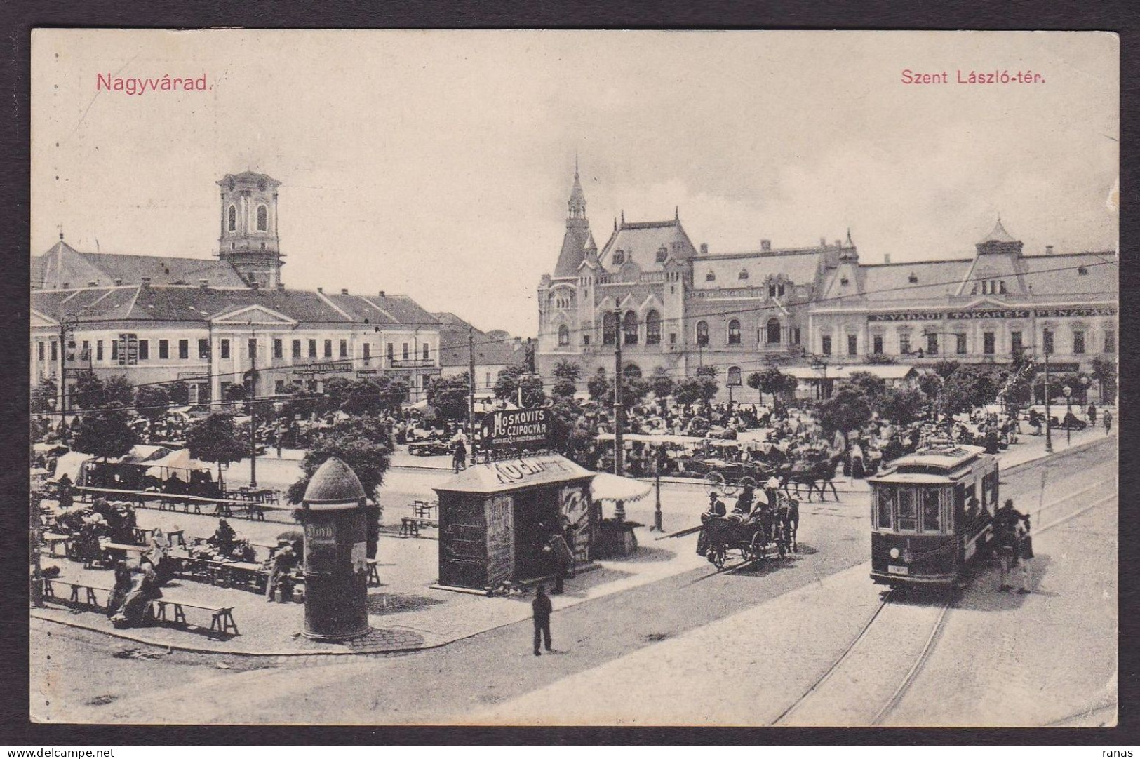 CPA Roumanie Romania Roemenie Circulé Nagyvarad Tramway - Roumanie