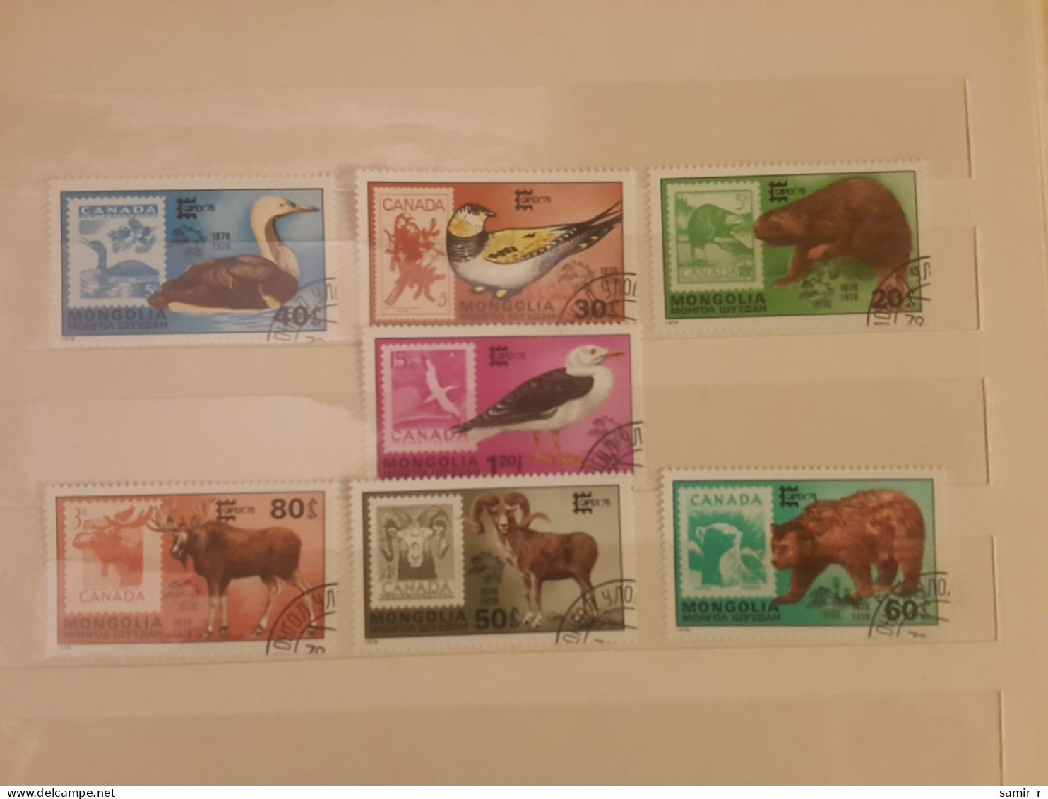 1978	Mongolia Canada Animals  (F73) - Mongolie