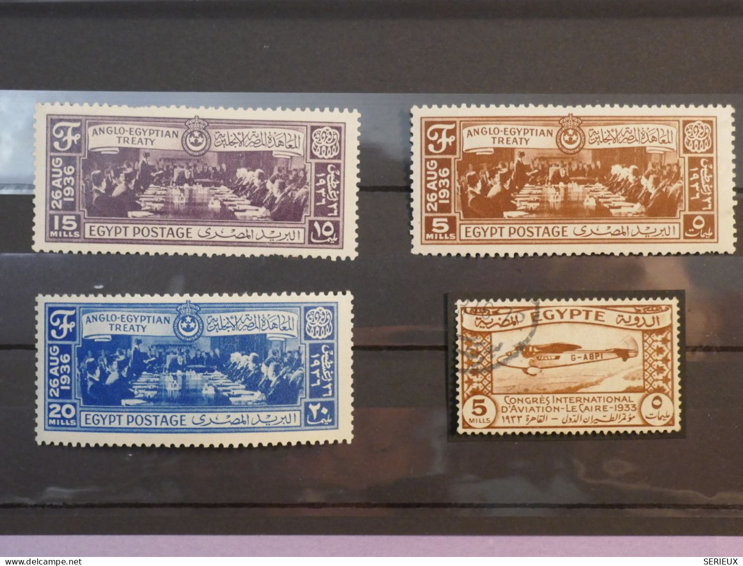 AA 38 EGYPTE     FDC 1936 PARLIAMENT  +3 TP ANGLO EGYPTIAN TREATY NEUFS ET UN AERIEN OBL+ ++ - Unused Stamps