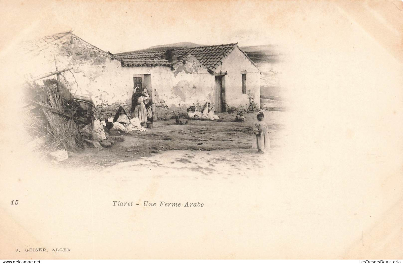 ALGERIE - Tiaret - Vue Sur Une Ferme Arabe - Carte Postale Ancienne - Tiaret