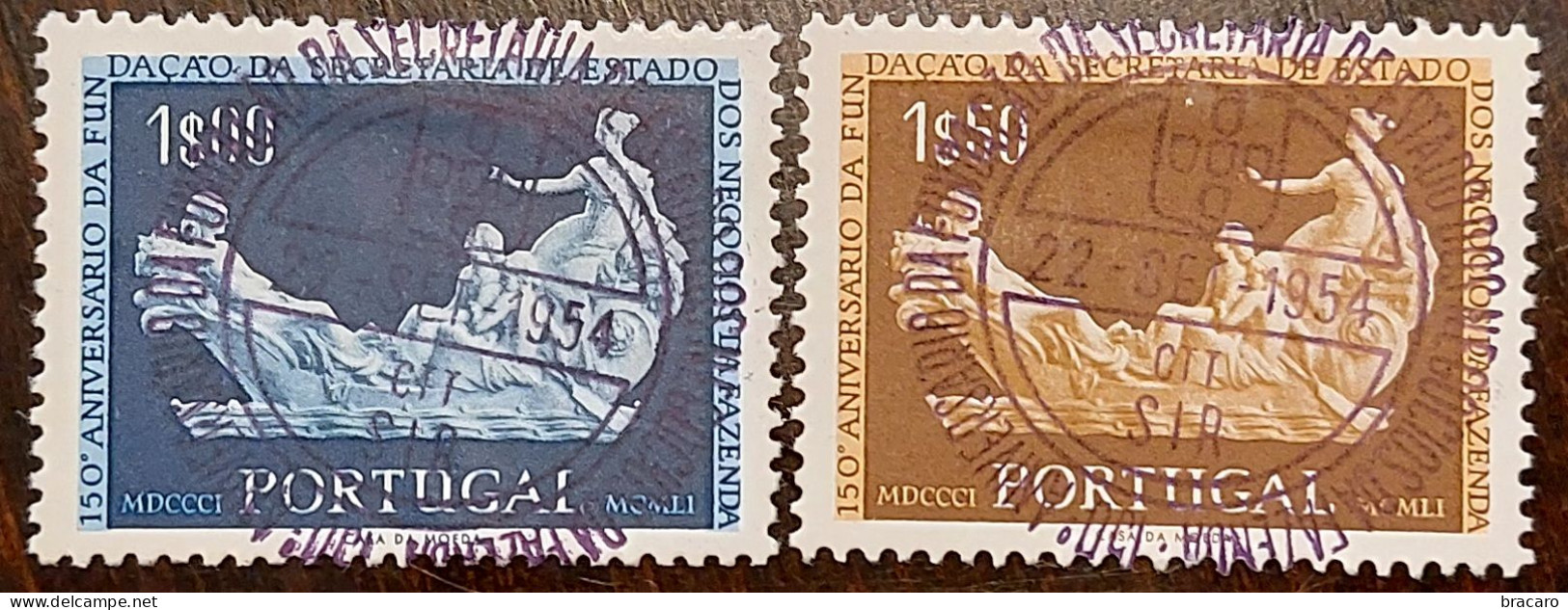 Portugal - Não Circulados, Goma Original, Carimbo De Primeiro Dia MH - Negócios Da Fazenda 1954 (série Compl.) Mf 794/5 - Nuevos