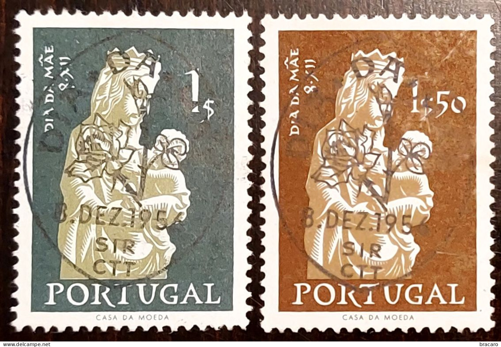 Portugal - Não Circulados, Goma Original, Carimbo De Primeiro Dia MH - Dia Da Mãe 1956 (série Compl.) Mf 825/6 OXIDADO - Nuevos