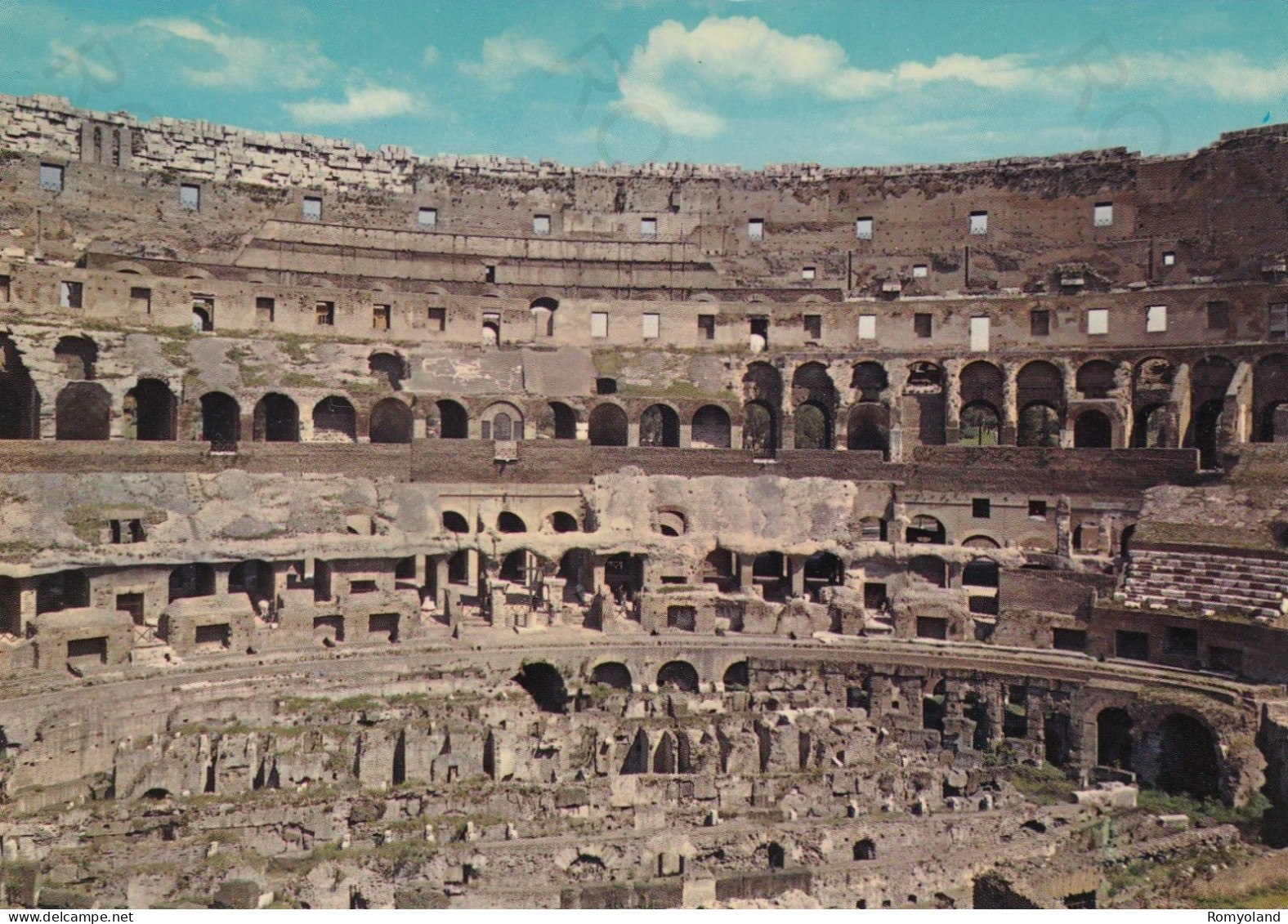 CARTOLINA  ROMA,LAZIO-INTERNO DEL COLOSSEO (PARTICOLARE)-STORIA,CULTURA,RELIGIONE,MEMORIA,BELLA ITALIA,NON VIAGGIATA - Colosseum