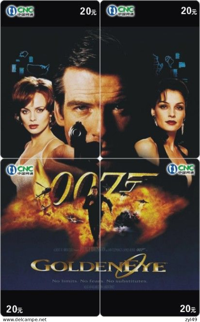 M13002 China Phone Cards James Bond 007 Puzzle 128pcs - Cinéma