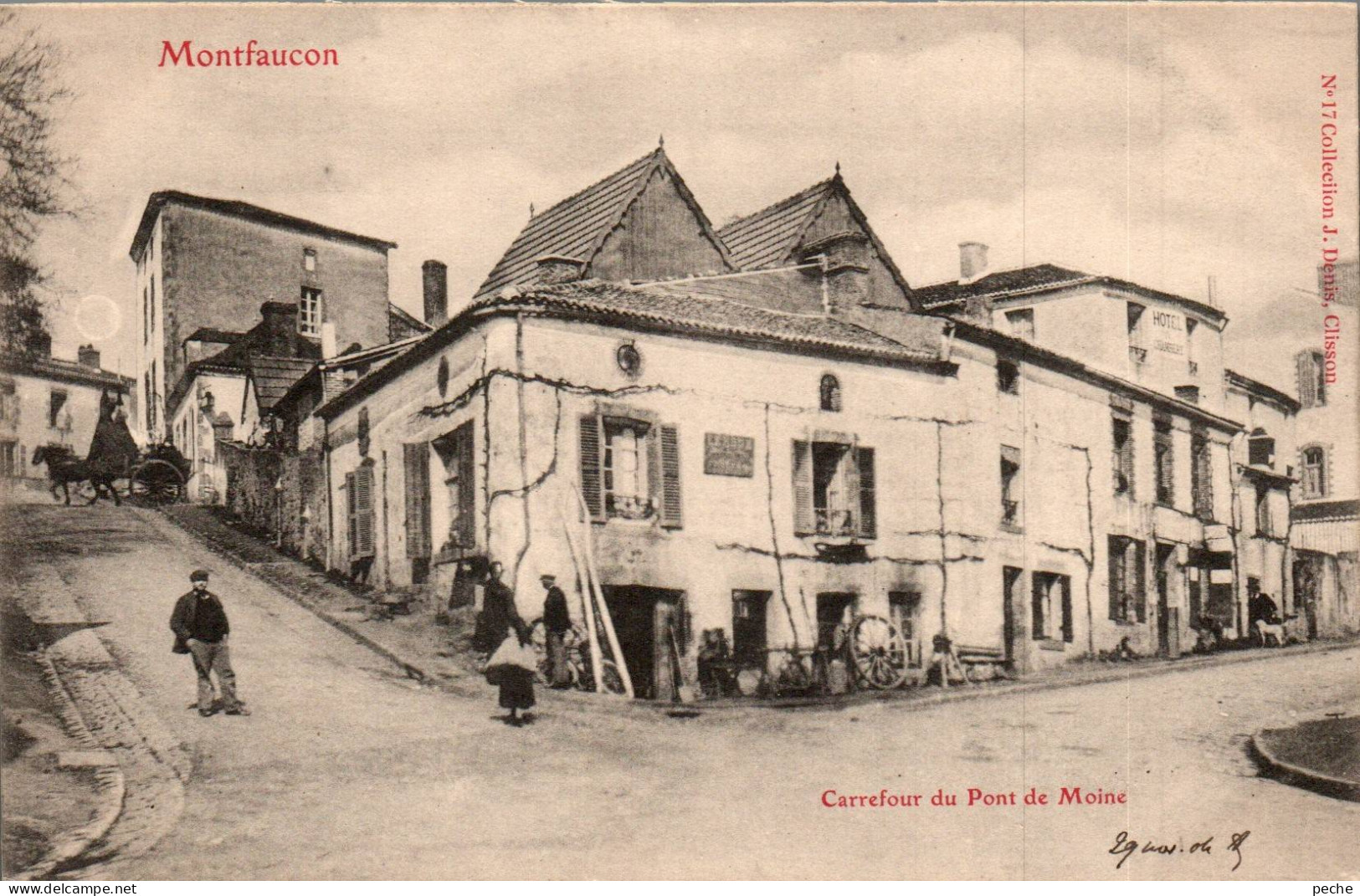 N°119533 -cpa Montfaucon Sur Moine -carrefour Du Pont De Moine- - Montfaucon