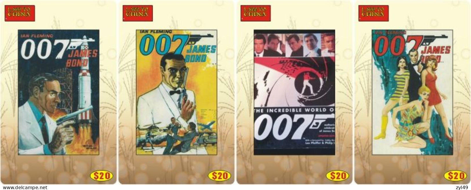 M13003 China phone cards James Bond 007 212pcs