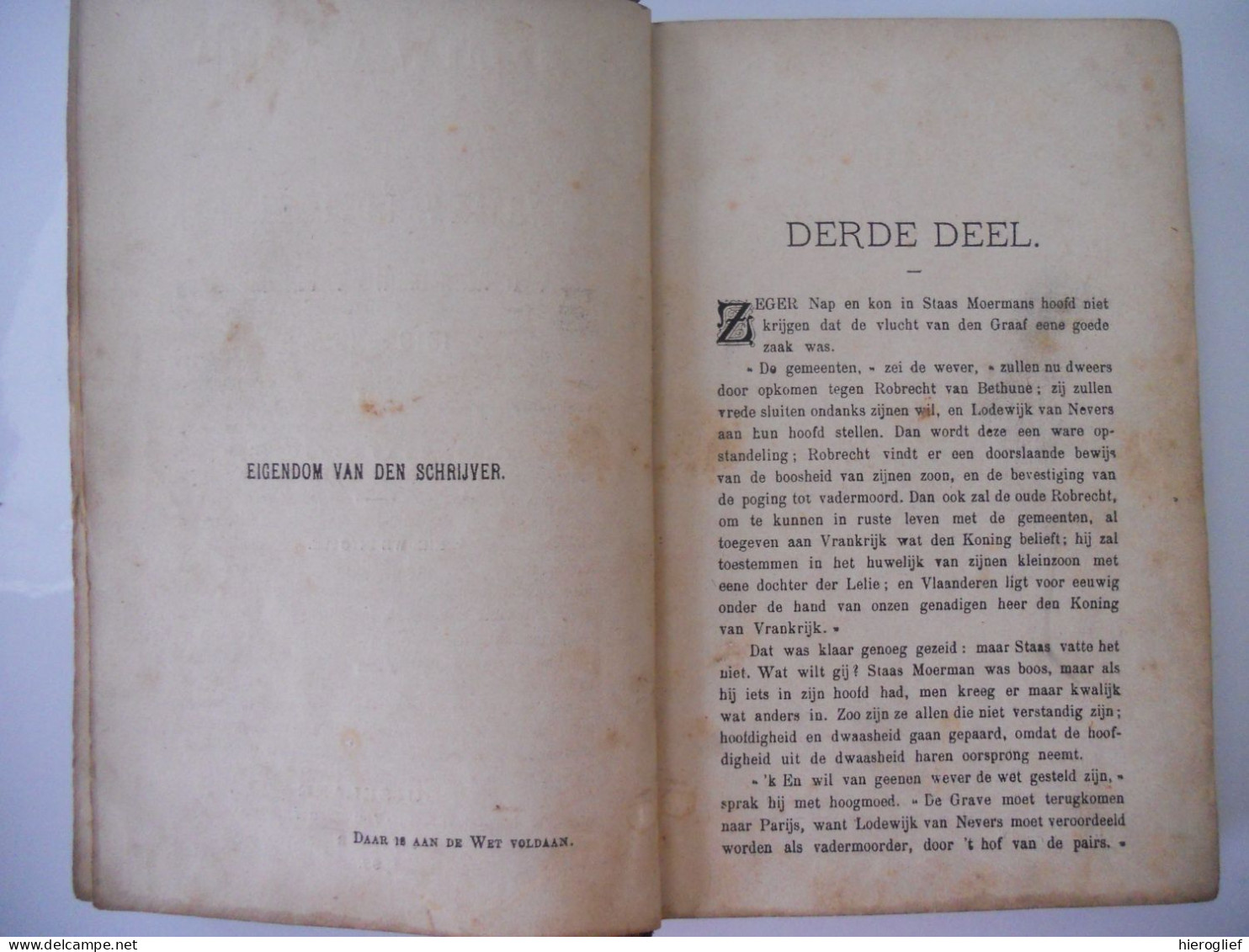 REIVAART Of De Wraak Van Den Tempelier - Vaderlandsche Taferelen 1319-1322 Door Ad. Duclos ° & + Brugge / 1893 Roeselare - Histoire