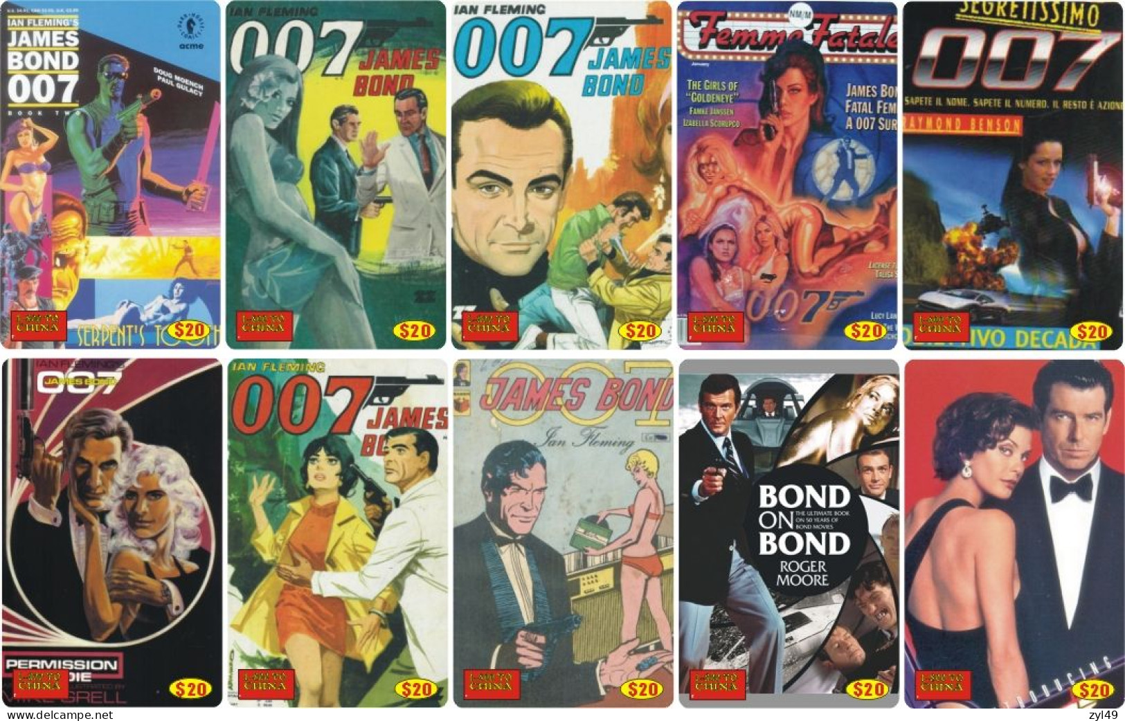 M13004 China phone cards James Bond 007 124pcs