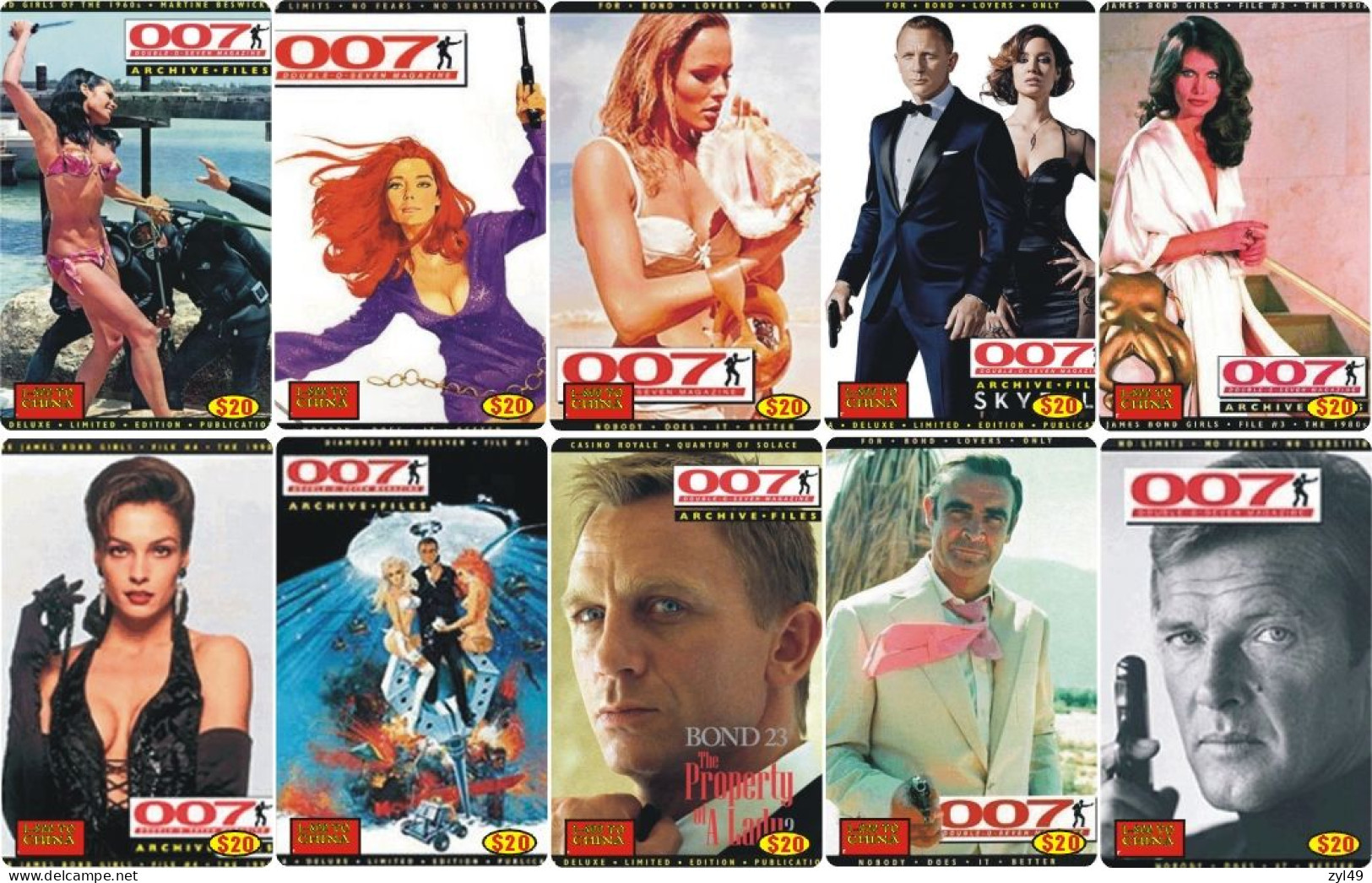 M13004 China phone cards James Bond 007 124pcs