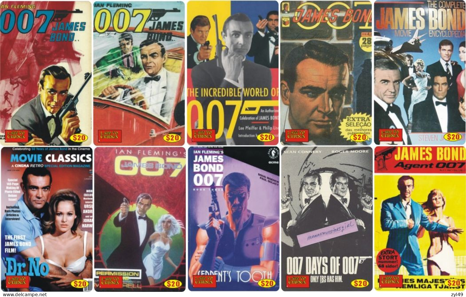 M13004 China phone cards James Bond 007 124pcs