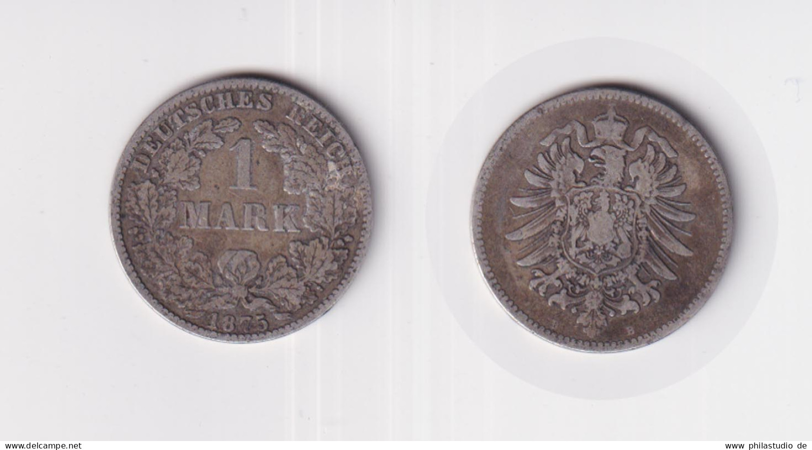 Silbermünze Kaiserreich 1 Mark 1875 B Jäger Nr. 9 /8a - Andere - Europa