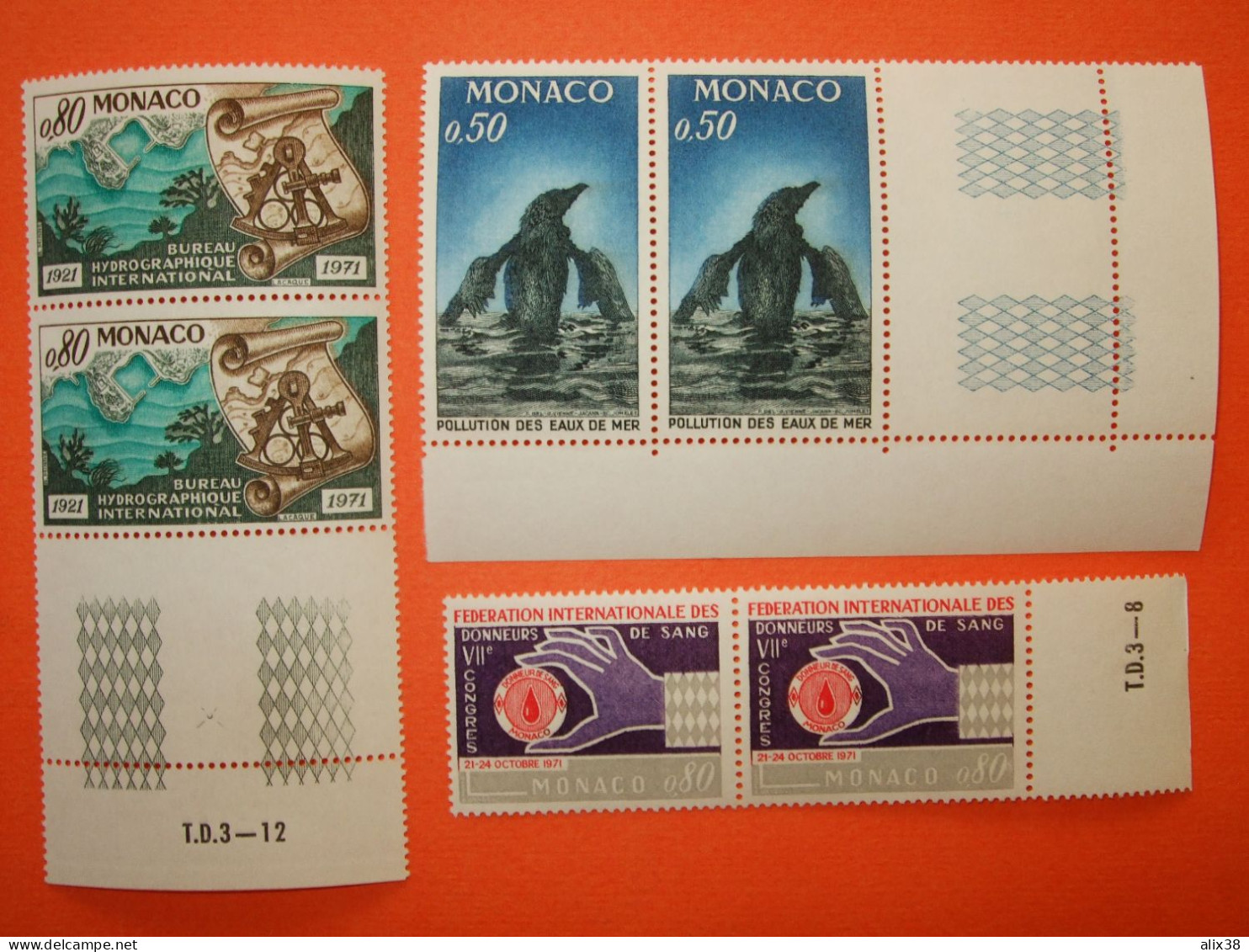 MONACO 1971-N°859/61 Divers. 2 Paires **.  Superbe - Other & Unclassified