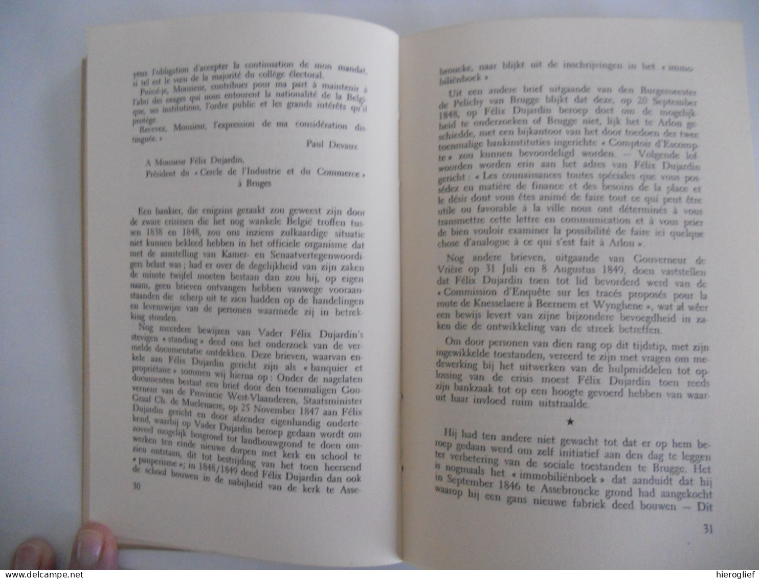 Leven & Dood Van Een Bank In De XIX Eeuw Door Alfons Maertens - Bank Dujardin Brugge Garenmarkt Du Jardin GESIGNEERD - Histoire