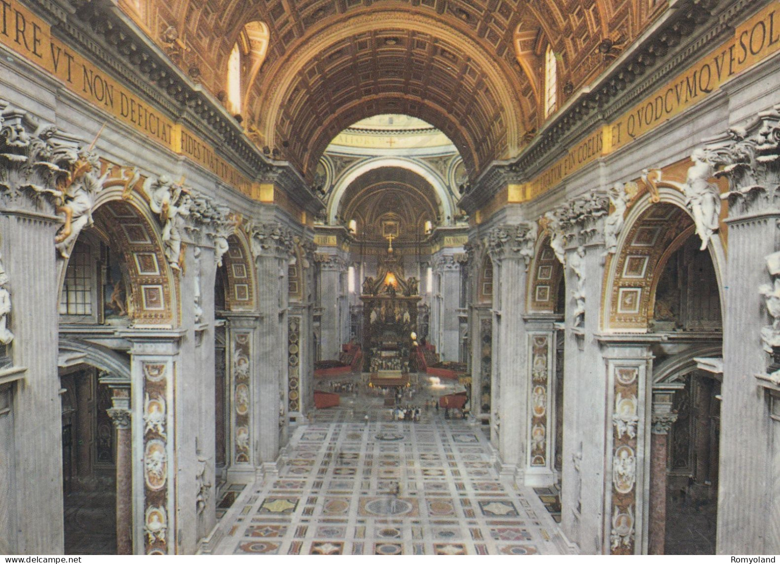 CARTOLINA  CITTA'DEL VATICANO-BASILICA DI S.PIETRO-INTERNO-STORIA,MEMORIA,CULTURA,RELIGIONE,IMPERO ROMANO,NON VIAGGIATA - Vatican