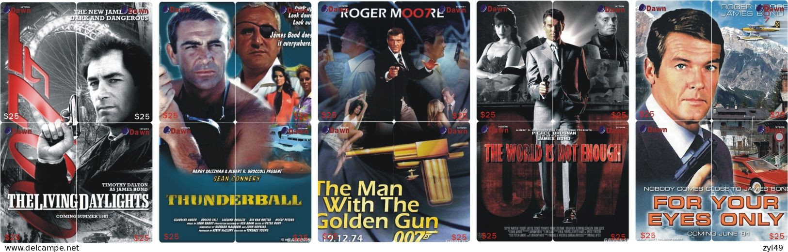 M13009 China Phone Cards James Bond 007 Puzzle 100pcs - Kino