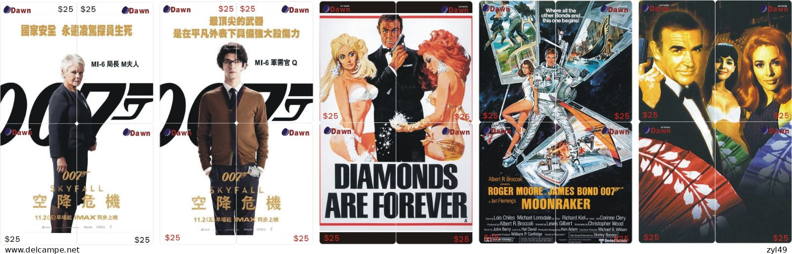 M13009 China Phone Cards James Bond 007 Puzzle 100pcs - Cinema