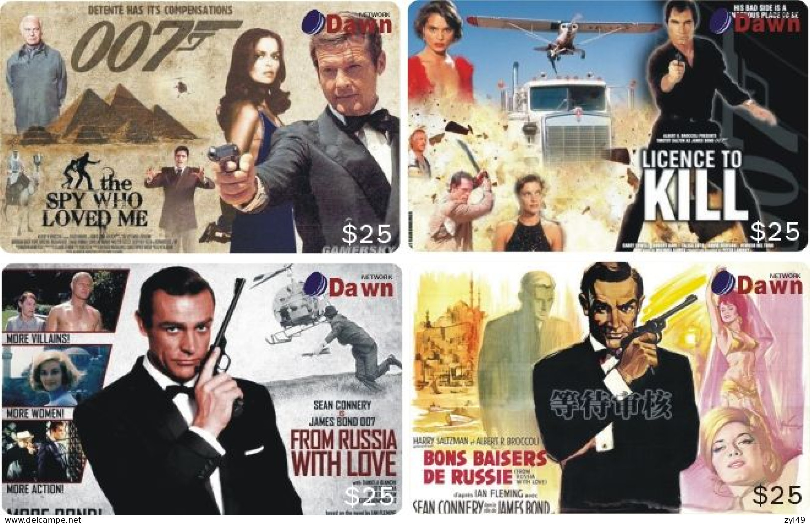 M13010 China Phone Cards James Bond 007 80pcs - Cinema