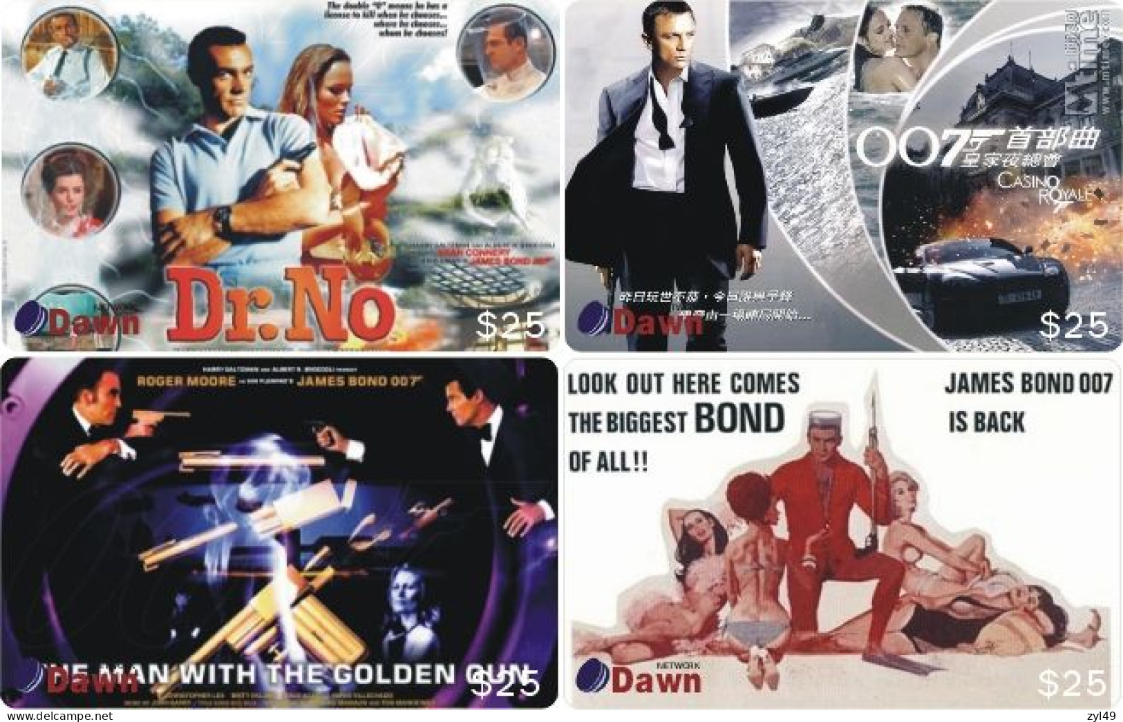 M13010 China Phone Cards James Bond 007 80pcs - Cinema