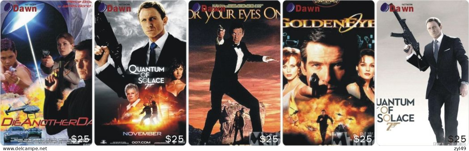 M13010 China Phone Cards James Bond 007 80pcs - Cinéma