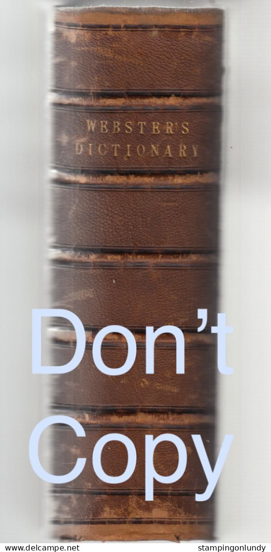 06. An American Dictionary Of The English Language By Noah Webster 1859 Merriam Price Slashed! - 1850-1899