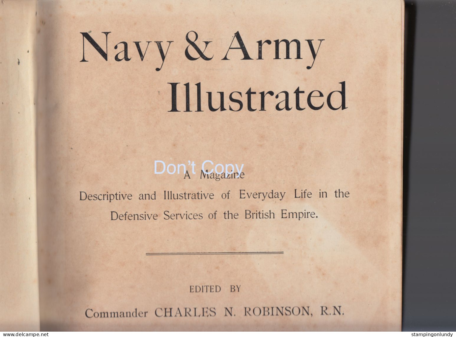 35.Navy & Army Illustrated A Magazine C N Robinson (Editor) Descriptive And Illustrative Of Everyday Life Price Slashed! - 1850-1899