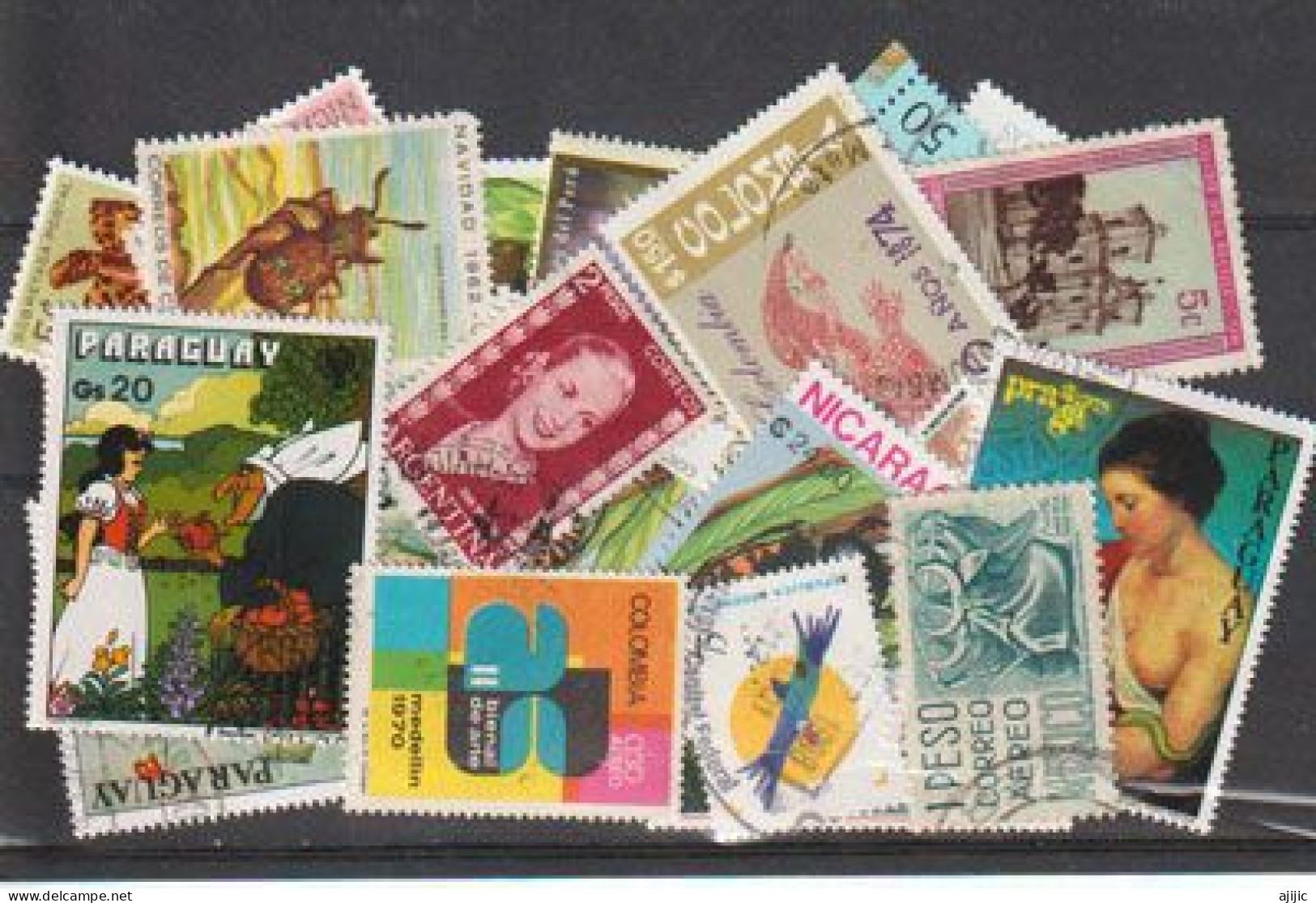 AMERIQUE LATINE. Beau Lot De 30 Timbres Oblitérés, Grands Formats, Tous Differents , 1 ère Qualité.  # 1 - Mezclas (max 999 Sellos)