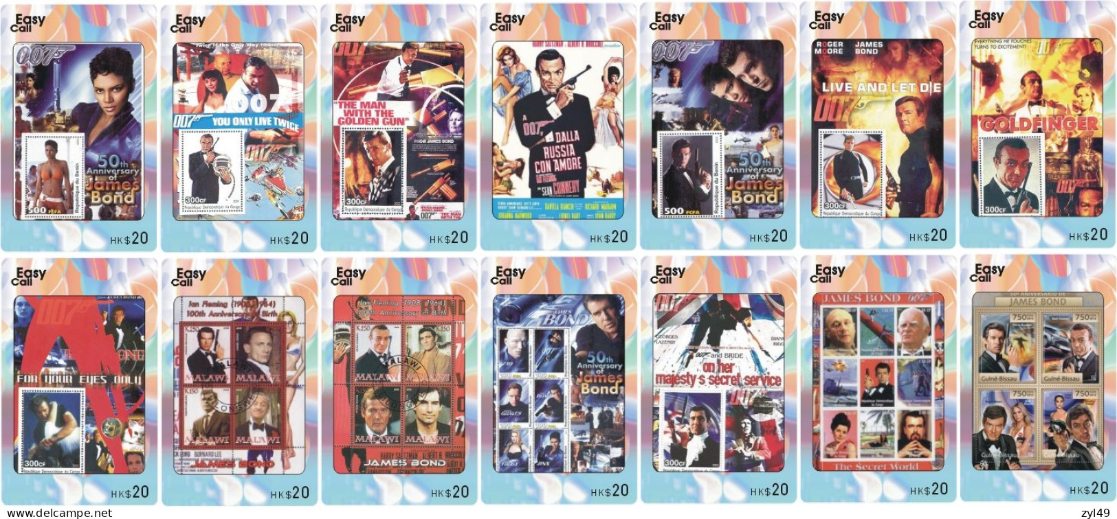 M13012 China phone cards James Bond 007 72pcs