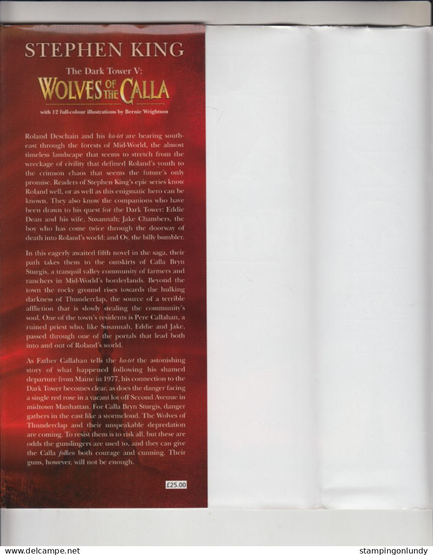 06. Stephen King Wolves of the Calla Dark Tower V book 2003 First Retirment Sale Price Slashed!