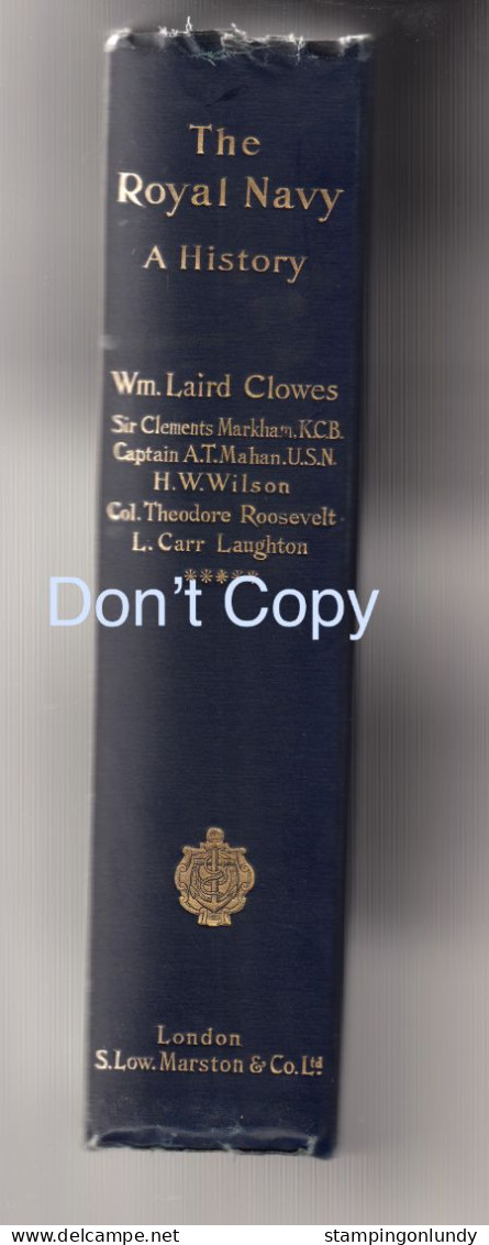 54. The Royal Navy Vol-V A History From The Earliest Times 1900 Hardback Clowes-The Royal Navy Vol-V Price Slashed! - 1900-1949