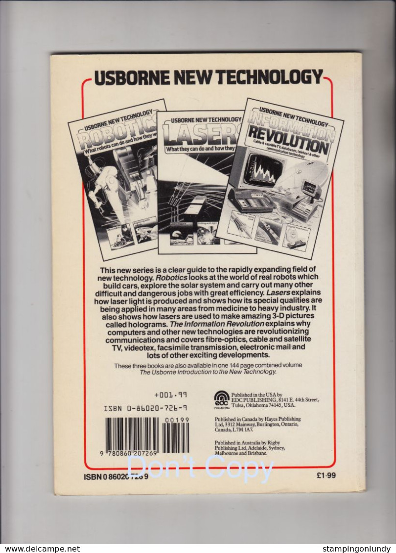 65. Usborne New Technology Information Revolution 1983 Retro Fantastic Retro Book From 1983 Price Slashed! - Informatik/IT