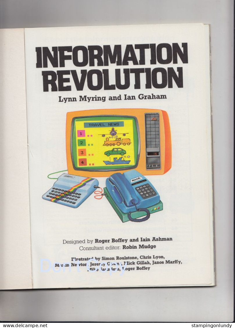 65. Usborne New Technology Information Revolution 1983 Retro Fantastic Retro Book From 1983 Price Slashed! - Informática IT/Internet