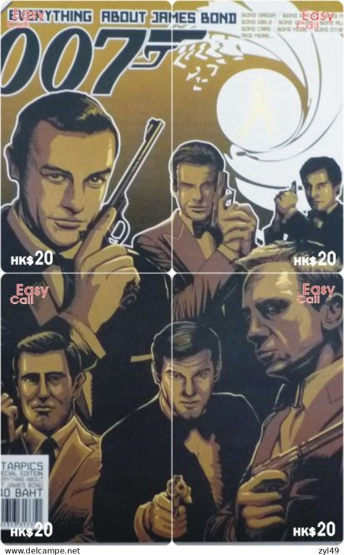 M13014 China phone cards James Bond 007 puzzle 208pcs