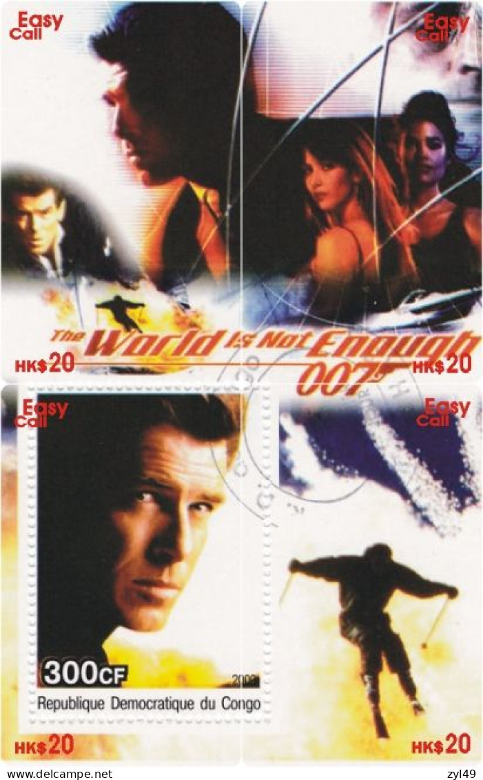 M13014 China phone cards James Bond 007 puzzle 208pcs