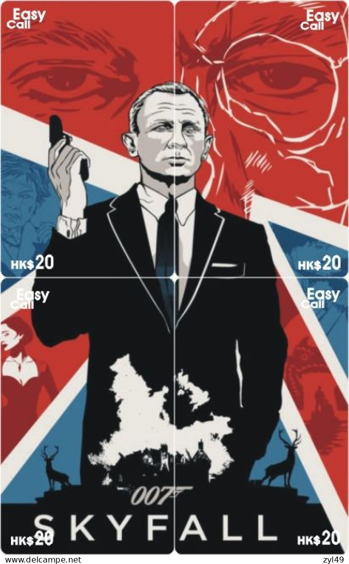 M13014 China phone cards James Bond 007 puzzle 208pcs